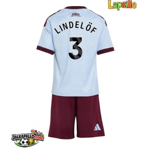 Aston Villa Victor Lindelof #3 Kolmaspaita Lapsille 2026-27 Lyhythihainen (+ shortsit)